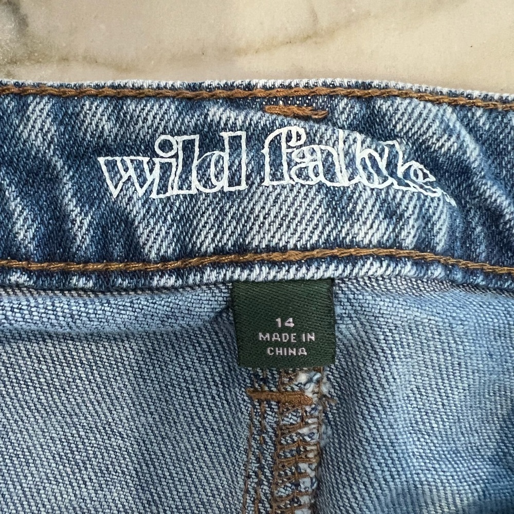 Wild Fable jean mini skirt sz 14 - Picture 3 of 3